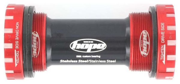 Hope MTB Stainless Steel Bottom Bracket - 68/73mm Red
