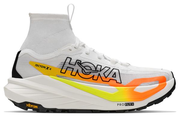 Scarpe da trail Hoka Tecton X 4 Bianco/Arancione da uomo