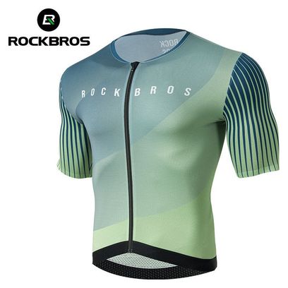 Maillot de ciclismo transpirable unisex verde ROCKBROS