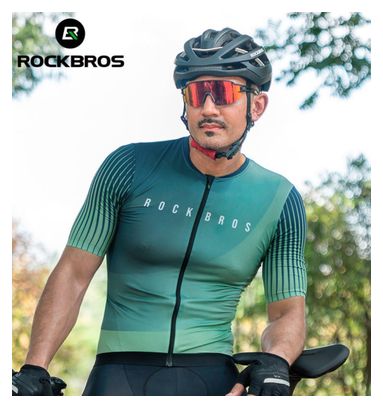 Maillot de ciclismo transpirable unisex verde ROCKBROS