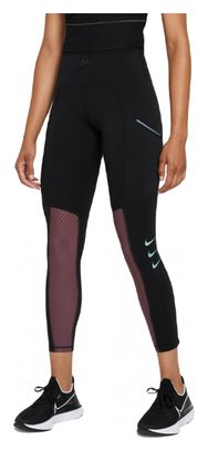Nike Dri-Fit Run Division Epic Luxe Womens 3/4 Tights Black Red