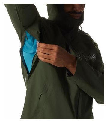 Mountain Hardwear New Stretch Ozonic Green Heren Waterdichte Jas