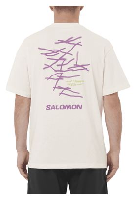 Camiseta Salomon Wild Rays Graphic Blanca para Hombre