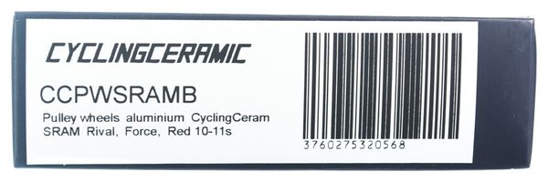 CyclingCeramic Jockey Wheels Sram 10 / 11s Nero