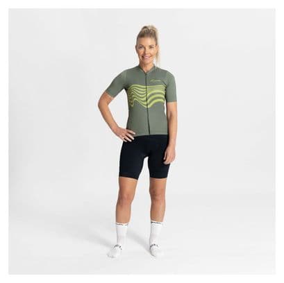 Maillot Manches Courtes Velo Rogelli Diaga - Femme - Vert