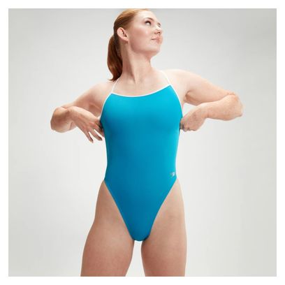 Damesbadpak Speedo Solid Vback Blue
