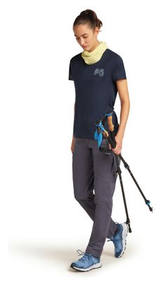 Dames Icebreaker Merino 150 Tech Lite Adventure Ride Blauw Technisch T-shirt