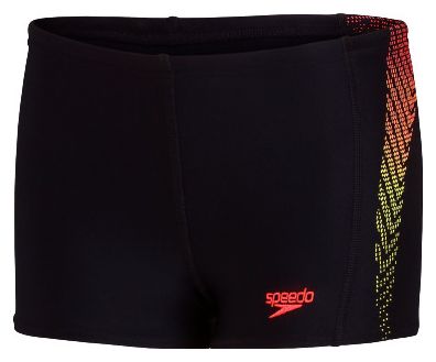 Speedo Plastisol Placement Boxer Swimsuit Black / Red