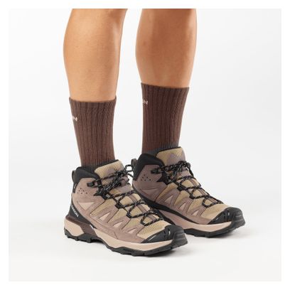 Wanderschuhe Salomon X Ultra 360 Leather Mid GTX Braun Herren