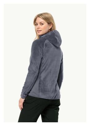 Jack Wolfskin Women's Rotwand Hooded FZ Grey fleece