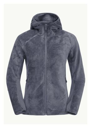 Jack Wolfskin Women's Rotwand Hooded FZ Fleece Grey