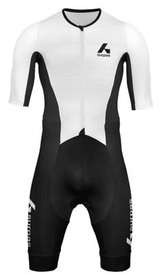 Triathlon-Anzug Surpas Aero 4 LD Weiß/Schwarz Herren