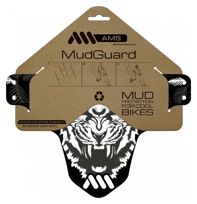 All Mountain Style AMS Front Mud Guard Happy Ridings Tiger Black White