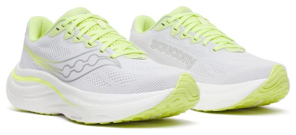 Saucony Ride 19 hardloopschoenen, wit/geel, dames