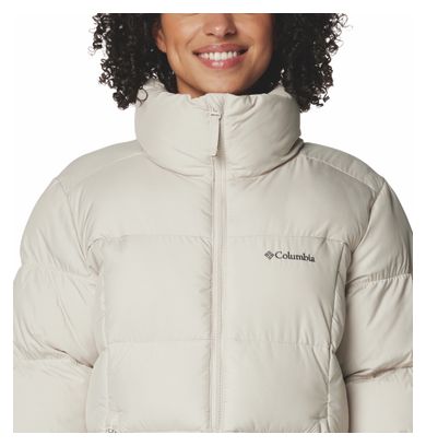 Women's Columbia Pike Lake III Beige Hooded Down Jacket