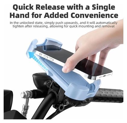 Support de téléphone portable pour vélo antichoc - Rétroviseur blanc