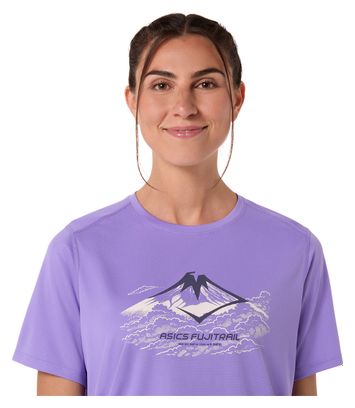 Asics Fujitrail Logo Purple Women's Short Sleeve Shirt