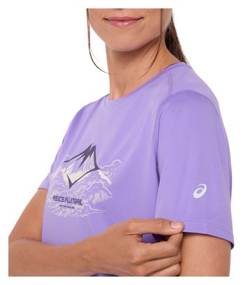 Asics Fujitrail Logo Purple Women's Short Sleeve Shirt