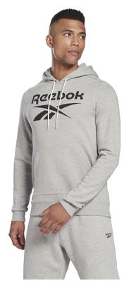 Reebok Training Kapuzenpullover mit großem Logo Grau