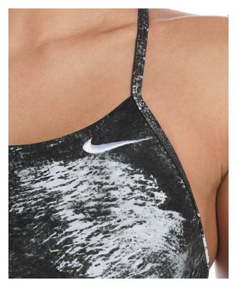 Costume da bagno Nike Swim Team Olympics Print Cutout nero da donna