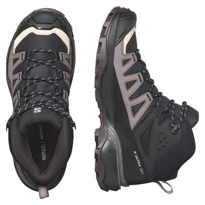 Salomon X Ultra 360 Mid GTX Women's Hiking Shoes Black Grey