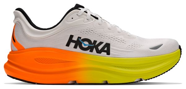 Hoka Bondi 9 hardloopschoenen wit/oranje voor heren