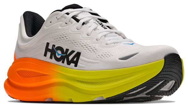 Hoka Bondi 9 hardloopschoenen wit/oranje voor heren