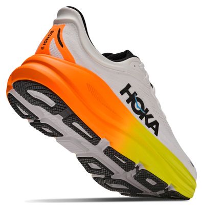 Hoka Bondi 9 hardloopschoenen wit/oranje voor heren