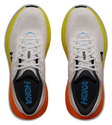Hoka Bondi 9 hardloopschoenen wit/oranje voor heren