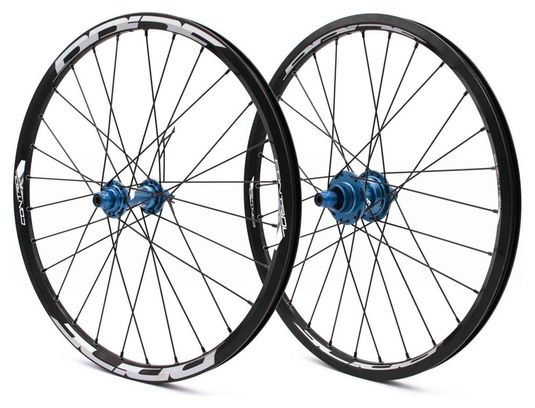 Paire de Roues Pride Control Expert 28H Moyeu Bleu V-Brake