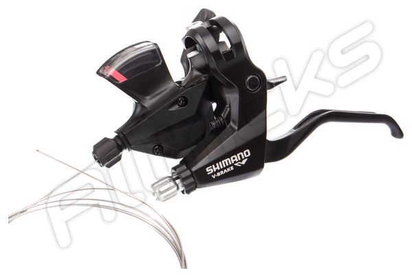 Shimano Altus 3x8V Shifter met geintegreerde remmen Zwart Alltricks