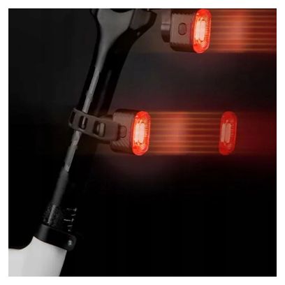 Rockbros Q2S Feux arrière de vélo LED avec système d'arrêt intelligent