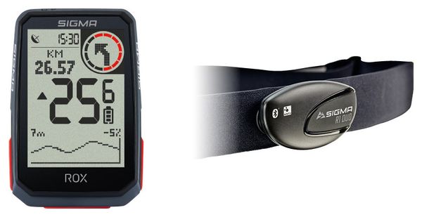 Compteur GPS Sigma ROX 4.0 Pack Cardio Noir