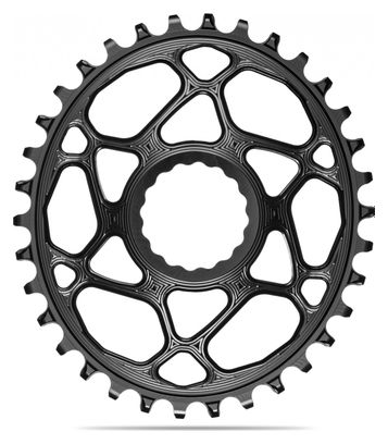 AbsoluteBlack Corona ovale stretta larga a montaggio diretto per pedivelle Race Face 12 S nera