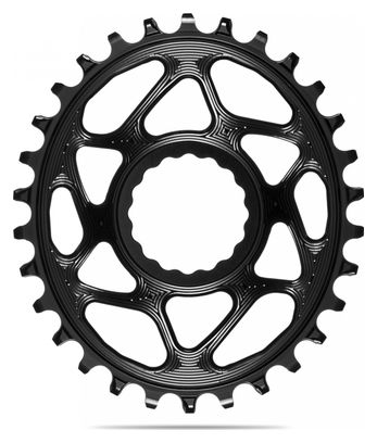 AbsoluteBlack Corona ovale stretta larga a montaggio diretto per pedivelle Race Face 12 S nera