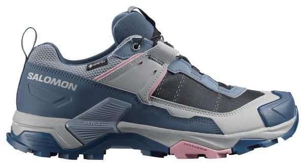 Zapatillas de senderismo Salomon X Ultra 5 GTX azul/rosa para mujer