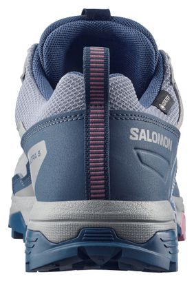 Zapatillas de senderismo Salomon X Ultra 5 GTX azul/rosa para mujer