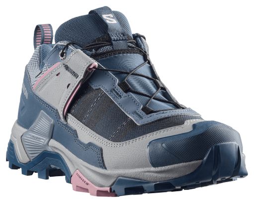 Zapatillas de senderismo Salomon X Ultra 5 GTX azul/rosa para mujer