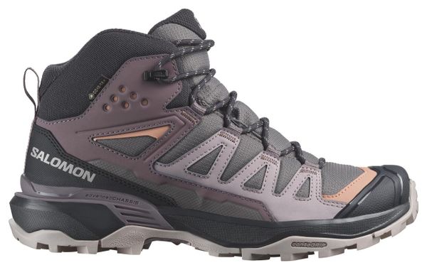 Damen-Wanderschuhe Salomon X Ultra 360 Mid GTX Violett Grau &amp;1= Damen-Wanderschuhe Salomon X Ultra 360 Mid GTX Violett Grau