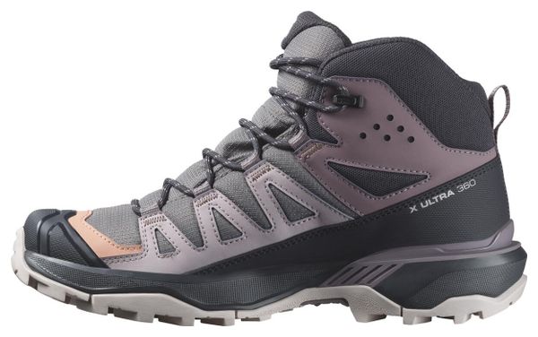 Wandelschoenen Dames Salomon X Ultra 360 Mid GTX Violet Grey