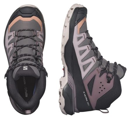 Wandelschoenen Dames Salomon X Ultra 360 Mid GTX Violet Grey