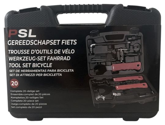 Trousse à outils pour vélo Kit de réparation 20 pièces Mallette