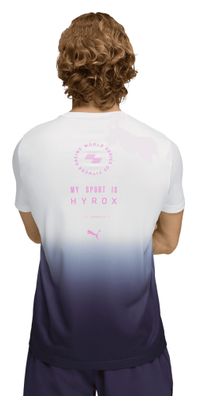 Puma Hyrox Poly Graphic Short Sleeve Shirt White/Blue Men's