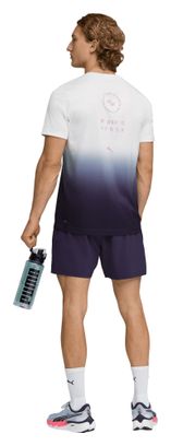 Puma Hyrox Poly Graphic Short Sleeve Shirt White/Blue Men's