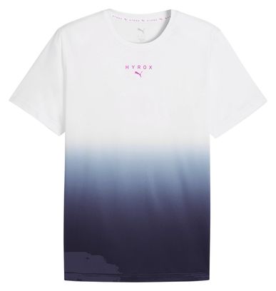 Puma Hyrox Poly Graphic Short Sleeve Shirt White/Blue Men's