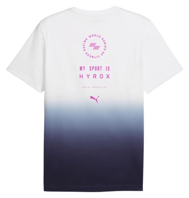 Puma Hyrox Poly Graphic Short Sleeve Shirt White/Blue Men's