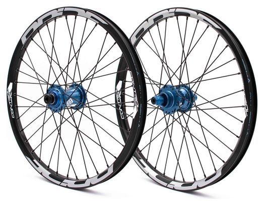 Paire de Roues Pride Control Cruiser 36H Moyeu Bleu Disque