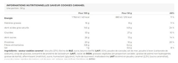 Boîte Protein Crisp Bar (24x50g) - Go On Nutrition - Cookies Caramel - Barres Protéinées
