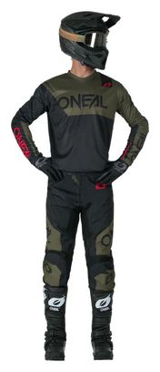 Maillot Manches Longues O'Neal Element Racewear Noir/Vert