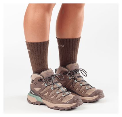 Zapatillas de senderismo Salomon X Ultra 360 Leather Mid GTX Marrón Mujer